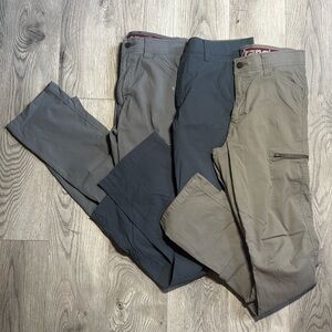 Men's Neutral Work Pants Bundle Size 30x30 and 30x32